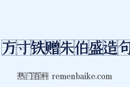 方寸铁赠朱伯盛造句是什么意思的图片